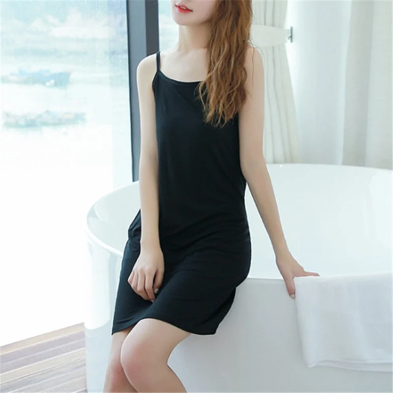 Full Slips Dress Long Underdress Solid