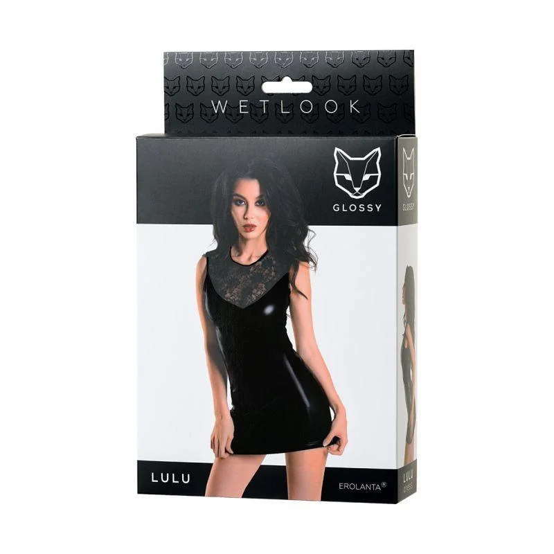 Organza - trimmed sexy dresses for a delicate touchGlossy Wetlook Dress Lulu