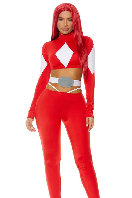 Plus Size Red Mighty Power Superhero Costume