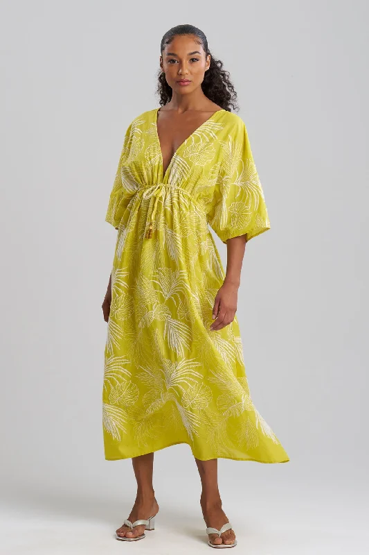 Palm Caftan Dress