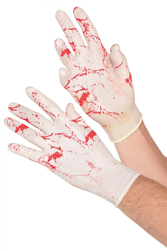 Bloody Rubber Costume Gloves