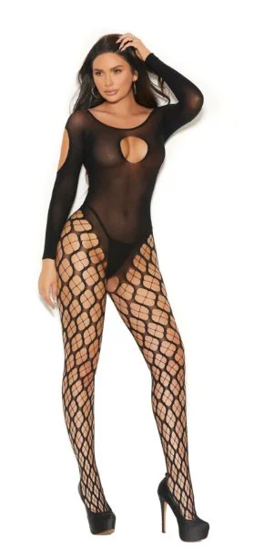 Reinforced - toe stockings for durabilityOpaque and Cargo Net Bodystocking