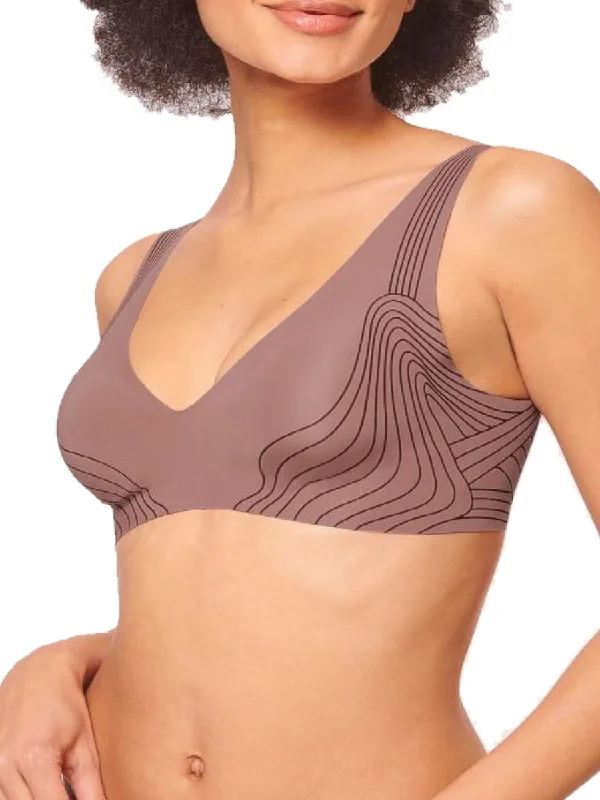 Comfortable Cotton Lingerie for Women ZERO Feel Moulded Bralette - Cacao