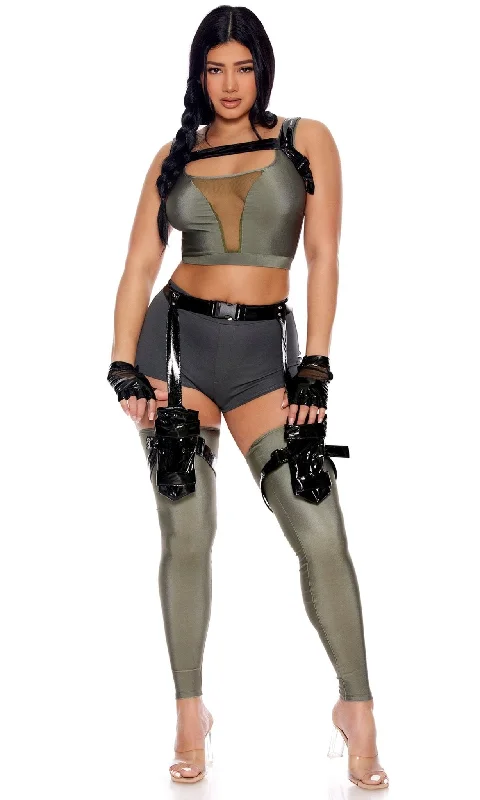 Sexy Female Cosplay UnderwearTime To Raid Video Game Halloween Costume