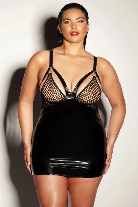 Plus Size Viv Fishnet Dress