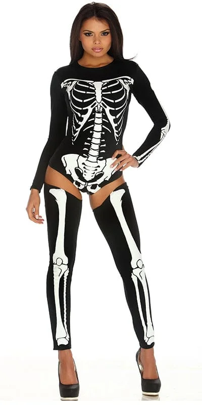 Women's Steampunk Cosplay UndergarmentsSexy Bad Bones Skeleton  Halloween Costume