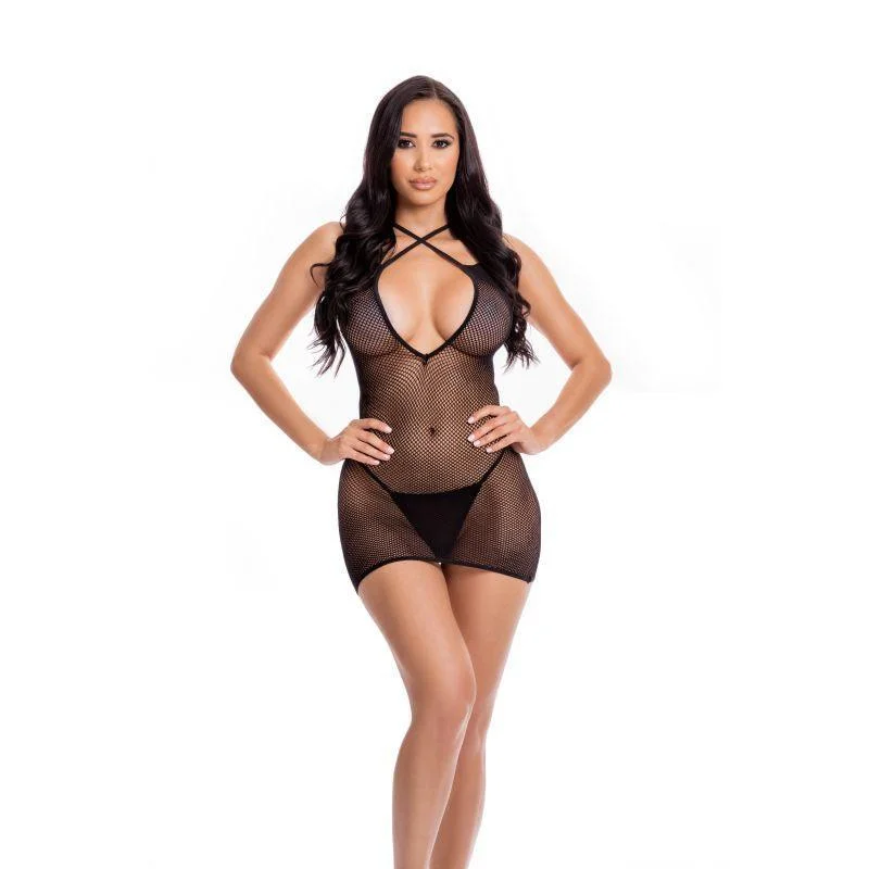 Velvet sexy dresses for a plush and warm lookSpellbinding Mini Dress Black