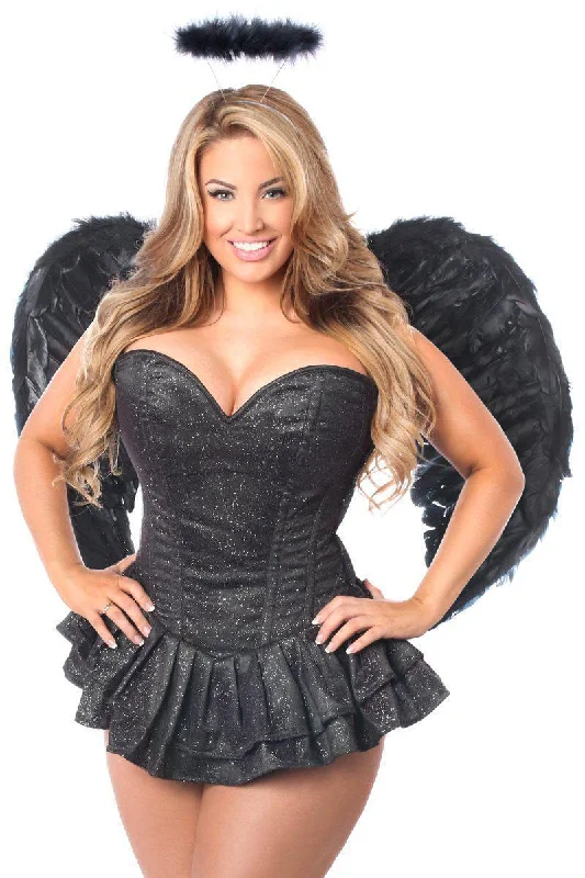 Hollywood - glamour bustiers for a red - carpet effectTop Drawer 4 PC Midnight Angel Corset Costume