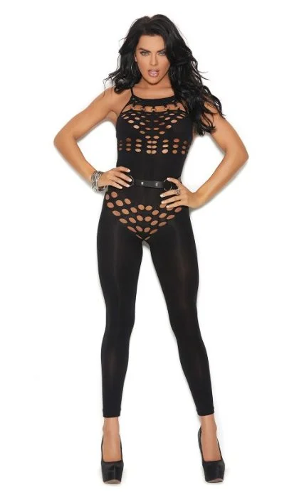 Black stockings for a versatile and classic lookFootless Bodystocking with Cutout Black Black stockings for a versatile and classic lookFootless Bodystocking with Cutout Black