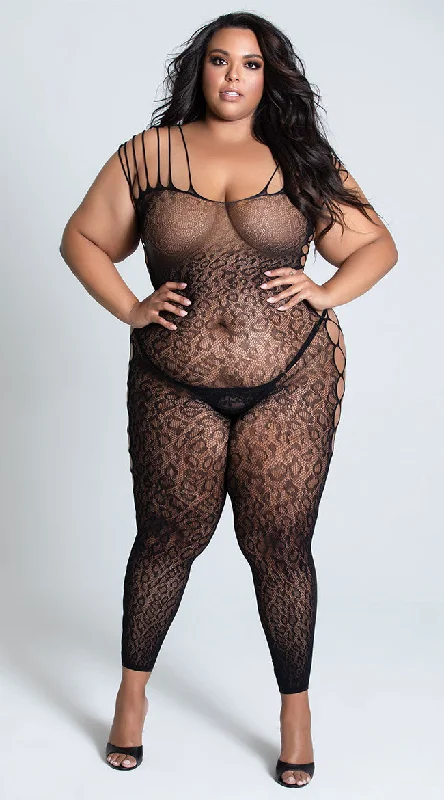 Plus Size Animal Crotchless Bodystocking