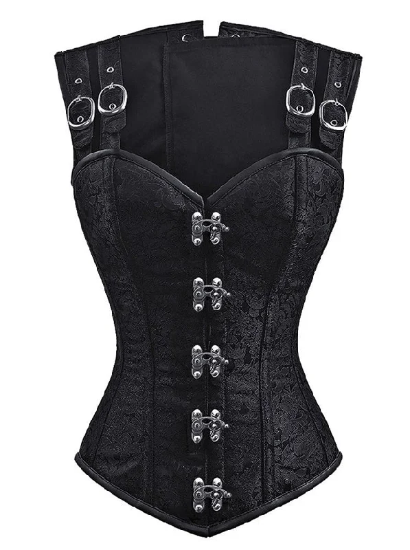 Adjustable - strap bustiers for a customized fitSteampunk Spiral Steel Boned Faux Gothic Vintage Corset Bustier
