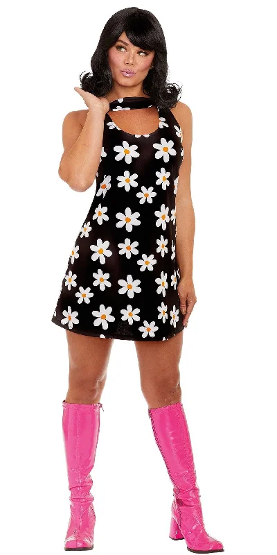 Women's Anime Cosplay LingerieSexy 60's Daisy Dress Women's Costume