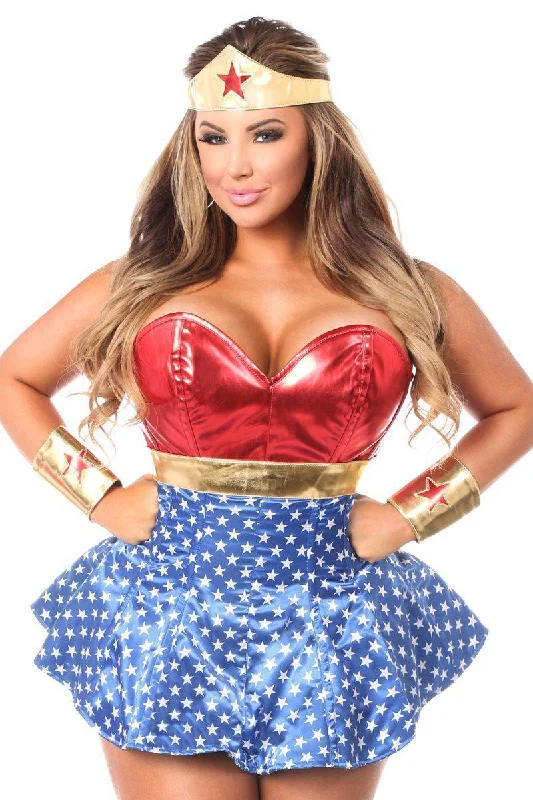 Supportive bustiers for large - busted womenLavish 3 PC Superhero Corset Dress Costume