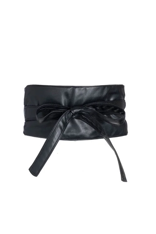 Women's Silk Lingerie Sets Vegan Luxe Lambskin Solid Obi Belt