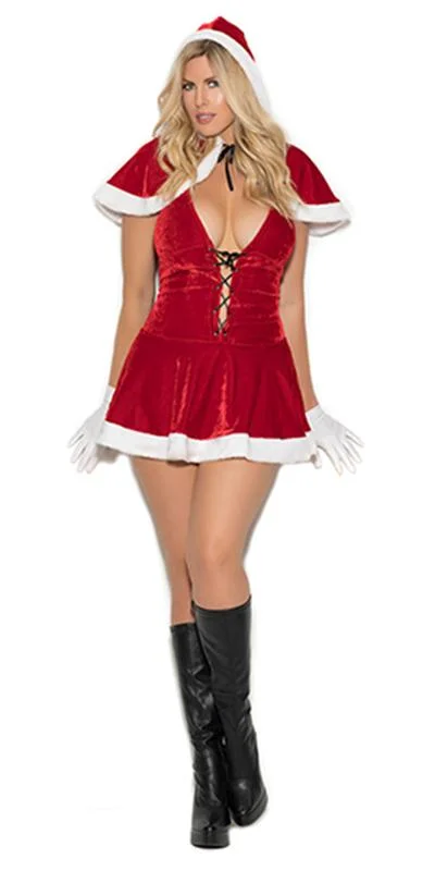 Sexy Plus Size Happy Holidays Mrs Claus Costume