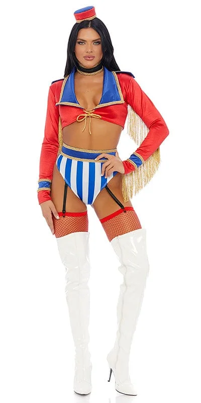 Sexy On with the Show Ringleader Halloween Costume