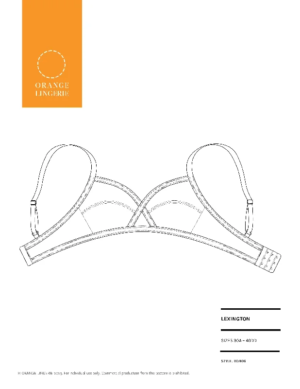 Women's Valentine's Day LingerieLexington Bra PDF Sewing Pattern