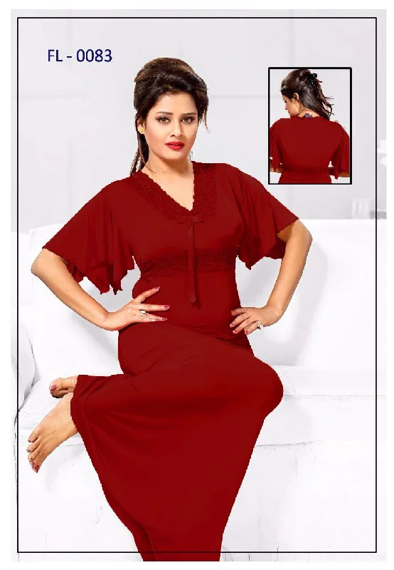 Women's Tummy Control Lingerie Flourish Nighty FL-0083 - 1Pc Bridal Nighty - Long Nighty