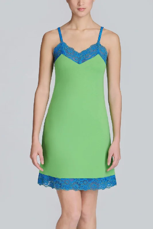 women lounge dress for a beach vacation as a cover - upEssentials Chemise - Grass Green