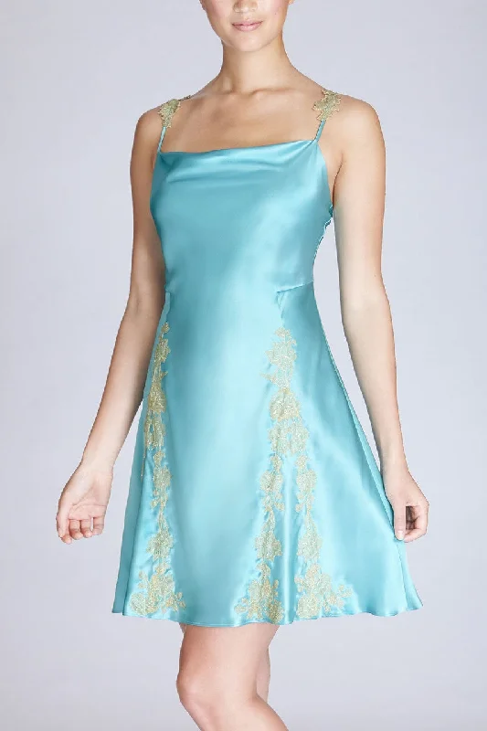 women lounge dress for a maternity - friendly optionLolita Applique Chemise