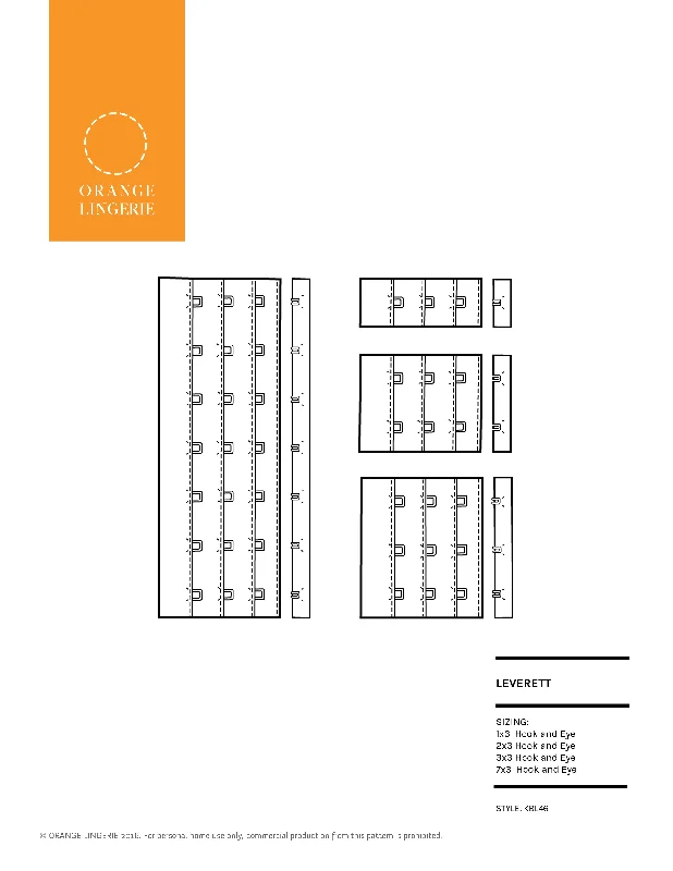 Leverett Hook and Eye Closure PDF Sewing Pattern