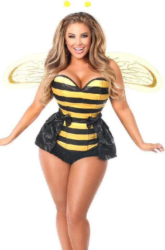 Multicolored bustiers with a vibrant and playful designLavish 5 PC Queen Bee Corset Costume