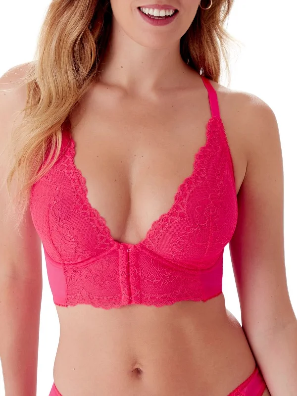 Affordable Lingerie for Women Superboost Lace Deep V Bralette - Diva Pink
