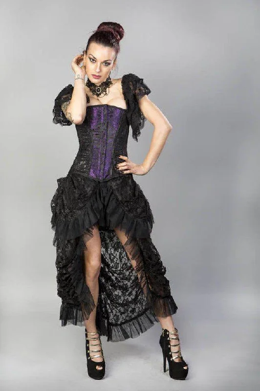 Emily Overbust Burlesque Corset In King Brocade