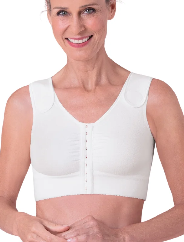 Women's bras with wide shoulder straps for supportAnita Munich Compression Bra Front Closure Wire-Free Post Operative Bra, White | Anita Compression Bra | Front Closure Bra