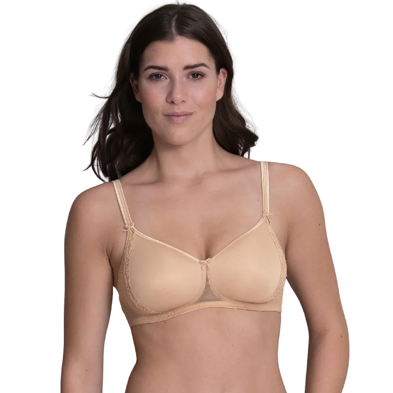 Women's black bras for a classic lookAnita Rosa Faia Lace Rose Wireless Contour Bra, Desert Women's black bras for a classic lookAnita Rosa Faia Lace Rose Wireless Contour Bra, Desert