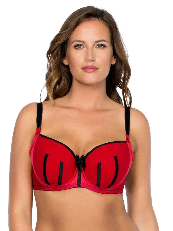 Charlotte Padded Bra - Red&Black - 6901