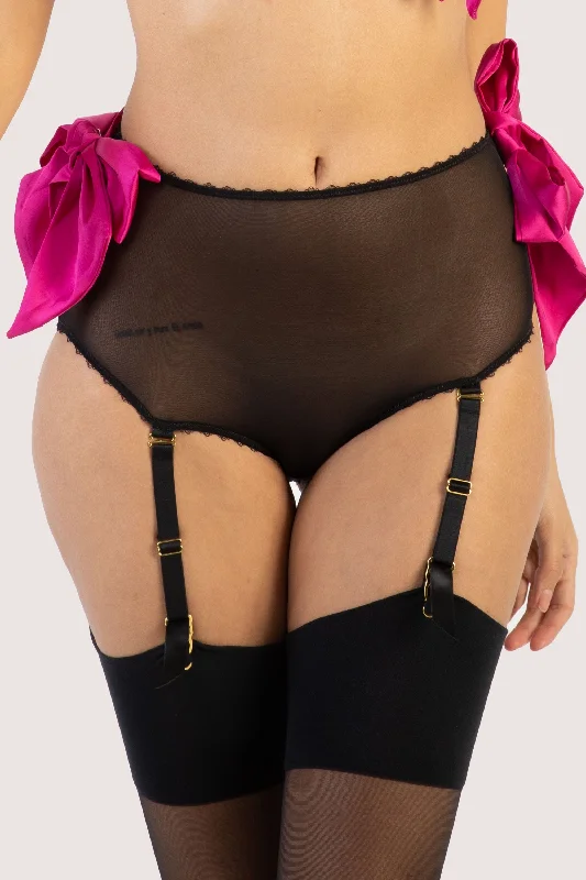 Women's strapless bras with silicone gripDahlia Birthday Bow High Waist Suspender Brief