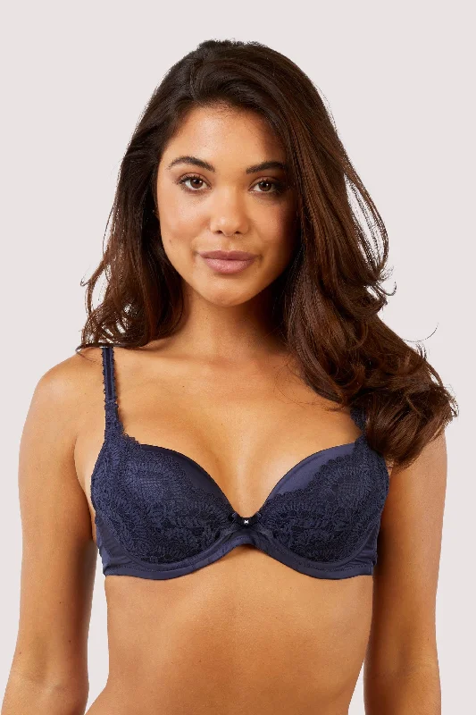 Sophia Navy Plunge & Push Up Bra