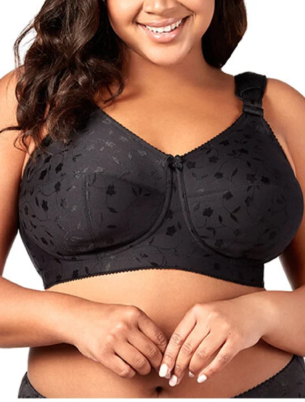 Women's bras with anti - odor technologyElila Jacquard Soft Cup Bra, Black | Black Full Coverage Bras | Black Soft Cup Bras