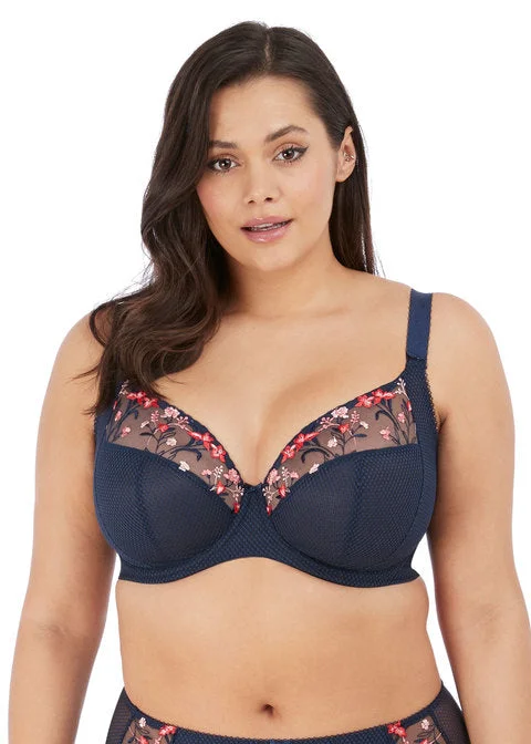 Elomi Charley Underwire Plunge Bra,Navy