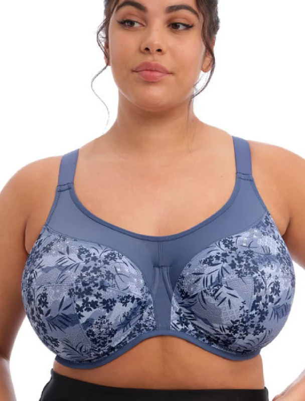 Elomi Energise Underwire Sports Bra With J Hook, Vintage Denim