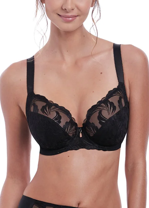 Women's pastel - colored bras for a soft lookFantasie Anoushka Uw Side Support Plunge Bra, Black