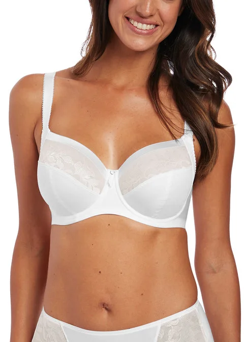 Women's white bras for a clean appearanceFantasie Illusion Underwire Side Support Bra, White | White Illusion Bra By Fantasie Lingerie | White Fantasie Illusion