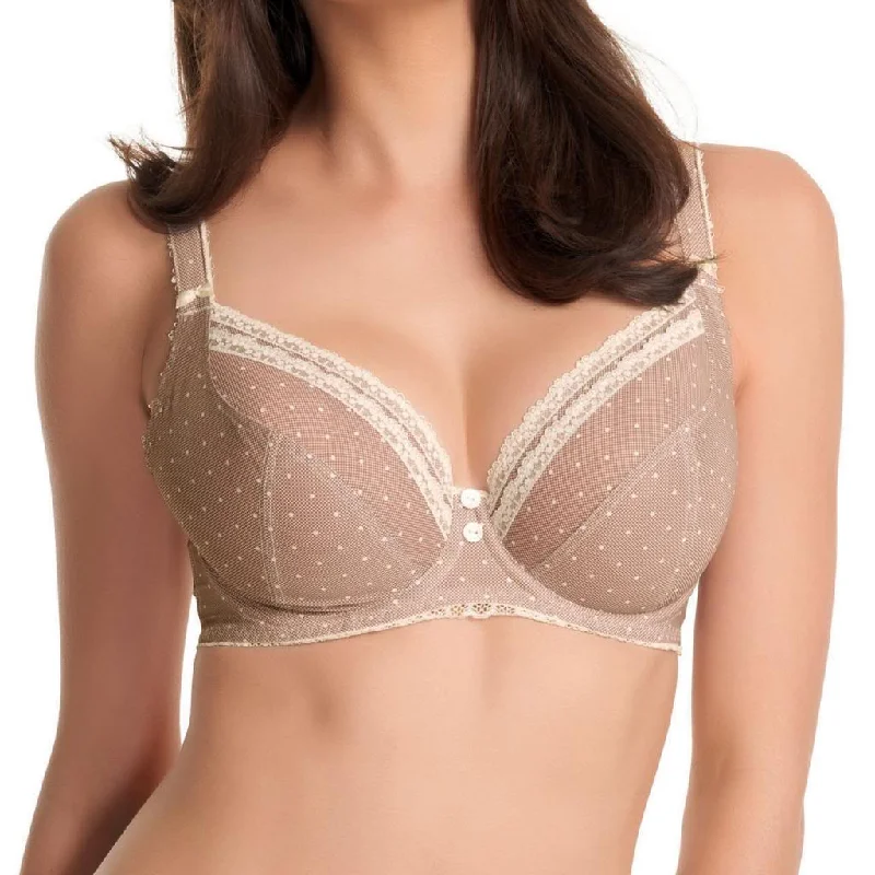 Freya Lacey U/W Plunge Balcony Bra, Cafe Latte