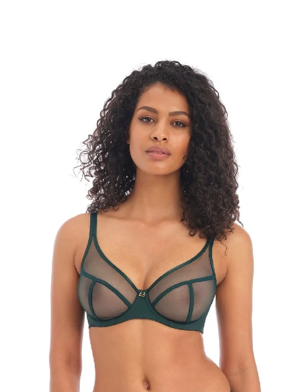 Freya Snapshot Underwire High Apex Plunge Bra, Deep Emerald