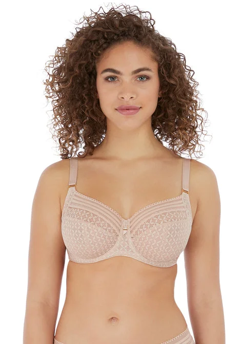 Women's unpadded bras for a natural lookFreya Viva Underwire Side Support Bra, Lace Natural Beige Women's unpadded bras for a natural lookFreya Viva Underwire Side Support Bra, Lace Natural Beige