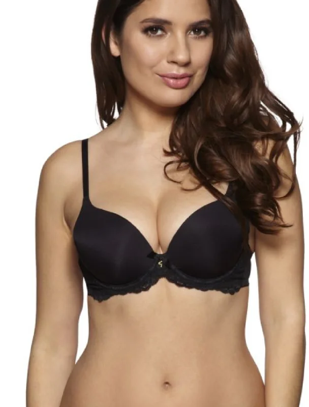 Gossard T-Shirt Bra Underwire Padded Plunge  Bra, Black | Gossard T-Shirt Bra in Black