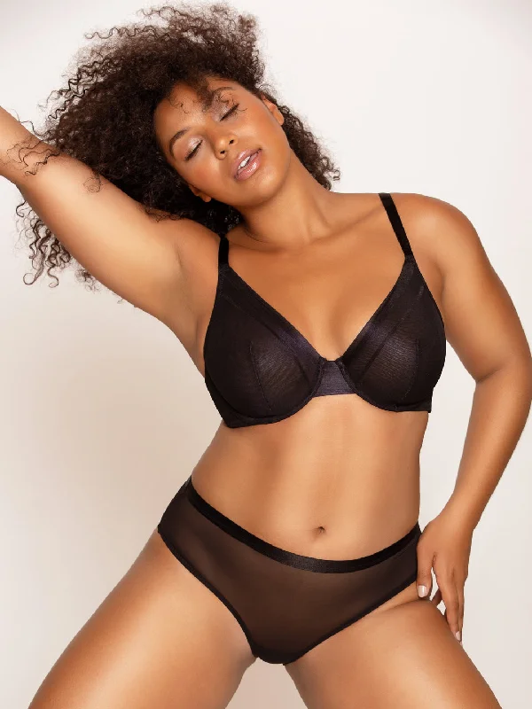 Maya Unlined Wire Bra - Black - P5752