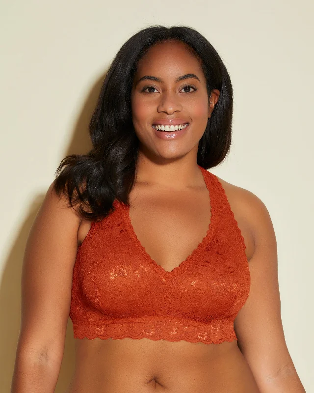 Women's bras with a lace overlayBralette Taglie Comode Racie Con Spalline Incrociate