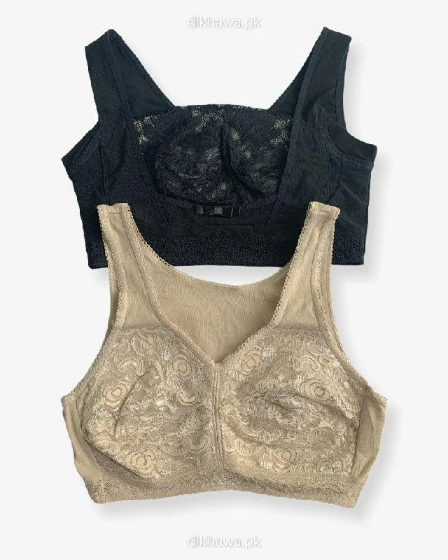 Women's demi - cup bras for a sexy lookNon Padded Ladies Jogging Bra - Sports Bra - Soft Padded Imported Stocklot Branded Pushup Bra - Single Padded Bra - Pack of 2