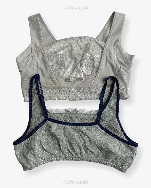 Women's pastel - colored bras for a soft lookNon Padded Ladies Jogging Bra - Sports Bra - Soft Padded Imported Stocklot Branded Pushup Bra - Single Padded Bra - Pack of 2 Women's pastel - colored bras for a soft lookNon Padded Ladies Jogging Bra - Sports Bra - Soft Padded Imported Stocklot Branded Pushup Bra - Single Padded Bra - Pack of 2