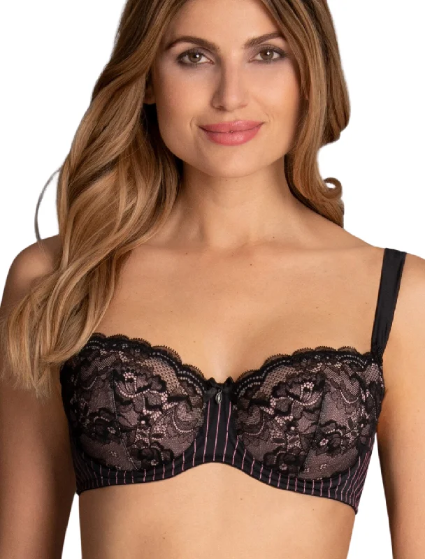 Rosa Faia Antonia Underwired Balconette Bra, Black | Rosa Faia Antonia Balconette Bra | Padded Balconette