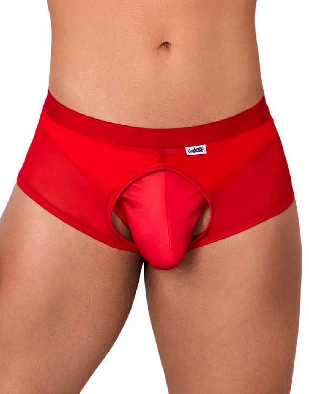 Bra with a plus - size long - line design for a slimming effect Candyman Trunk and Thong Two Piece Set Red 99629 Bra with a plus - size long - line design for a slimming effect Candyman Trunk and Thong Two Piece Set Red 99629