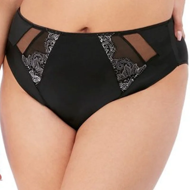 Bra with a seamless memory foam cup for a smooth silhouette​ Elomi Eugenie High Leg Brief - Black