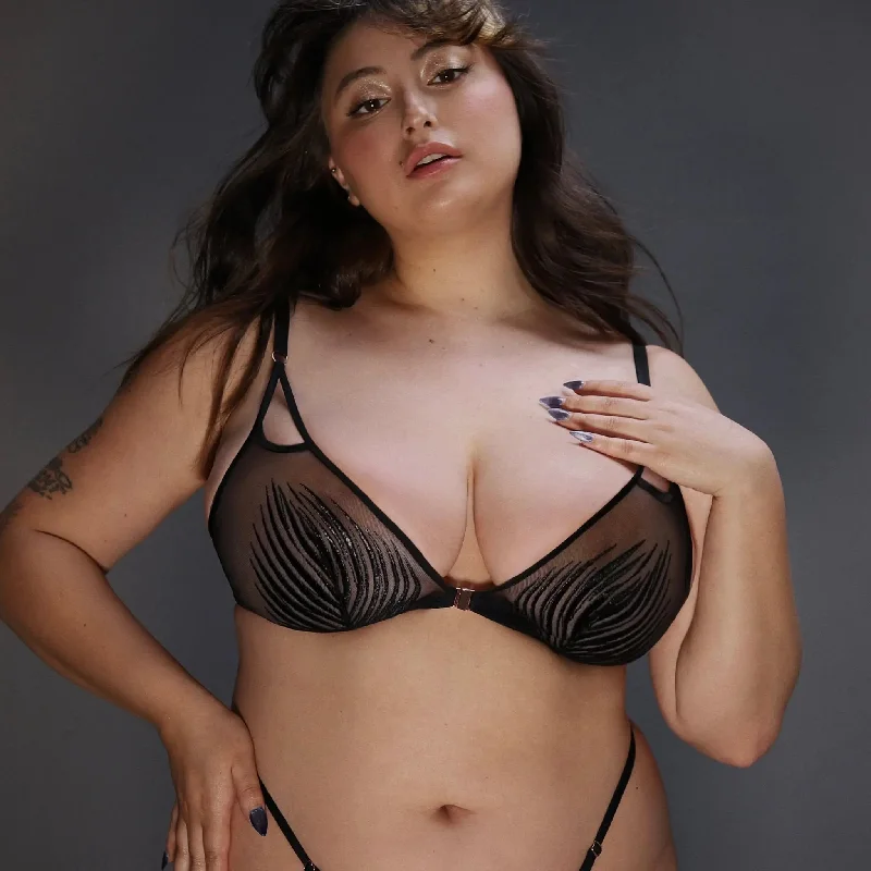 Bra with a floral - print for a feminine and stylish look Ether Bralette Black Erin O'Hara x MM Bra with a floral - print for a feminine and stylish look Ether Bralette Black Erin O'Hara x MM
